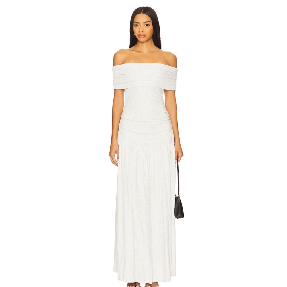 NWT (new in bag!) Lioness Strapless soft grey Maxi Dress